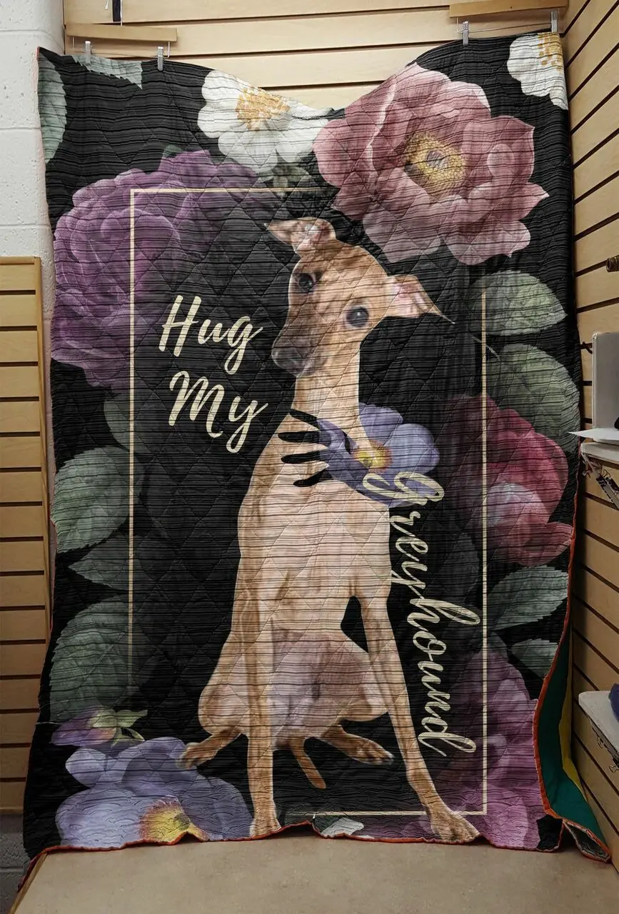 Greyhound Quilt Blanket and Home Decor