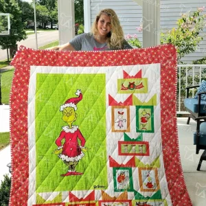 Grinch Quilt Blanket 01596 and Home Decor