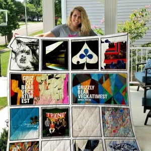 Grizzly Bear Quilt Blanket and Home Decor