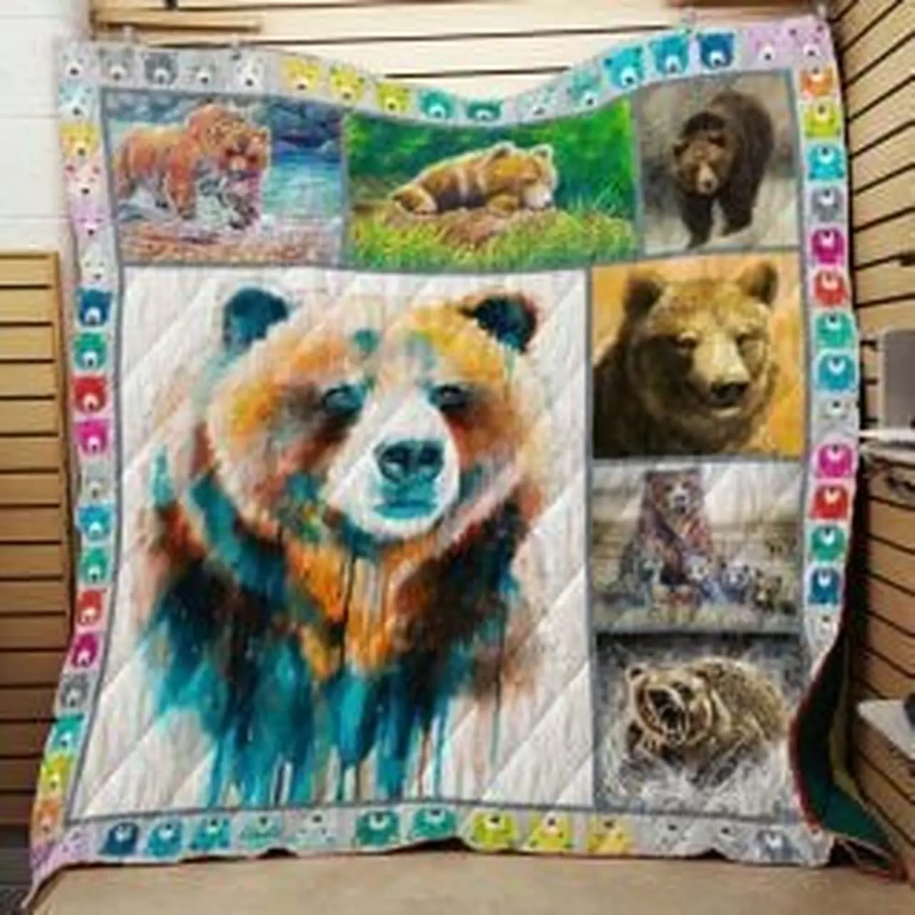 Grizzly Bear Quilt Blanket Lukbq1 Dhc0301962Dd and Home Decor
