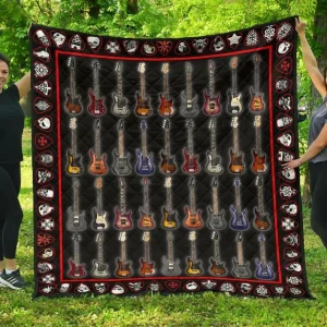 Guitar Cl05100048Mdq Quilt Blanket and Home Decor