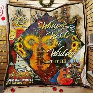 Guitar Cl14100247Mdq Quilt Blanket and Home Decor