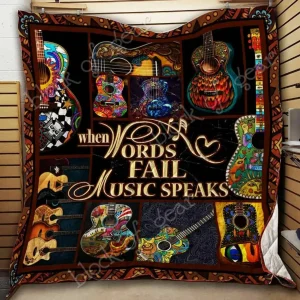 Guitar Cl18100309Mdq Quilt Blanket and Home Decor