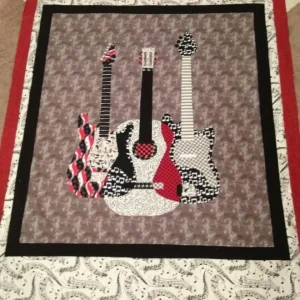 Guitar Clm1910043Q Quilt Blanket and Home Decor