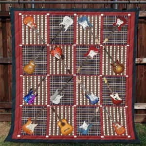 Guitar Collection Hur Quilt Cysize and Home Decor