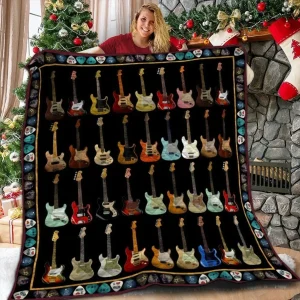 Guitar Electric 3D Customized Quilt and Home Decor
