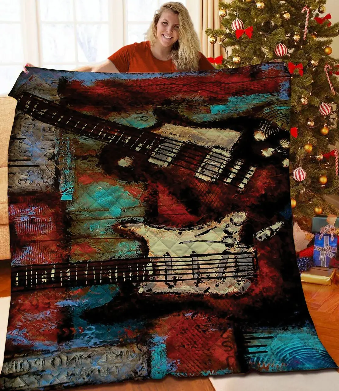Guitar Quilt Ugk and Home Decor