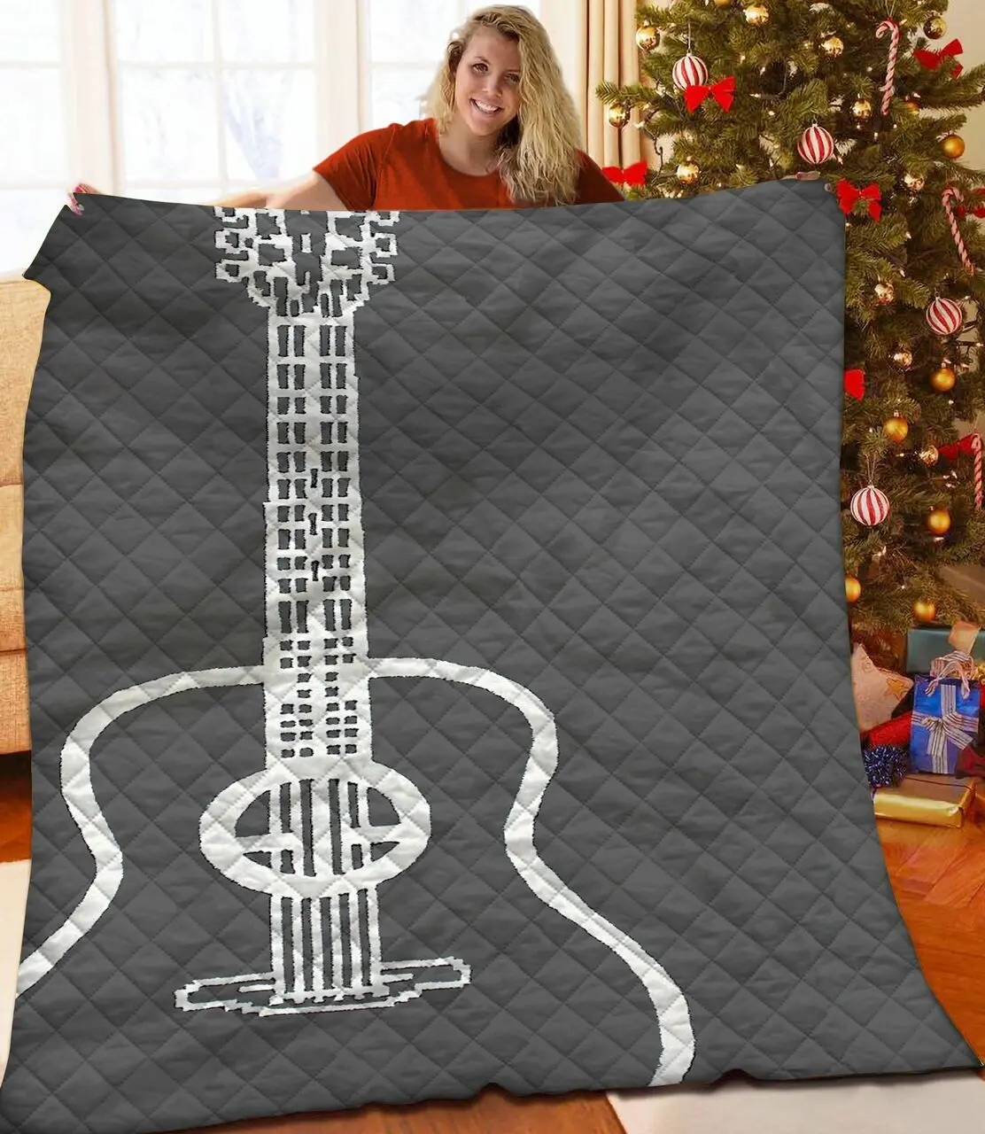 Guitar Quilt Uid and Home Decor