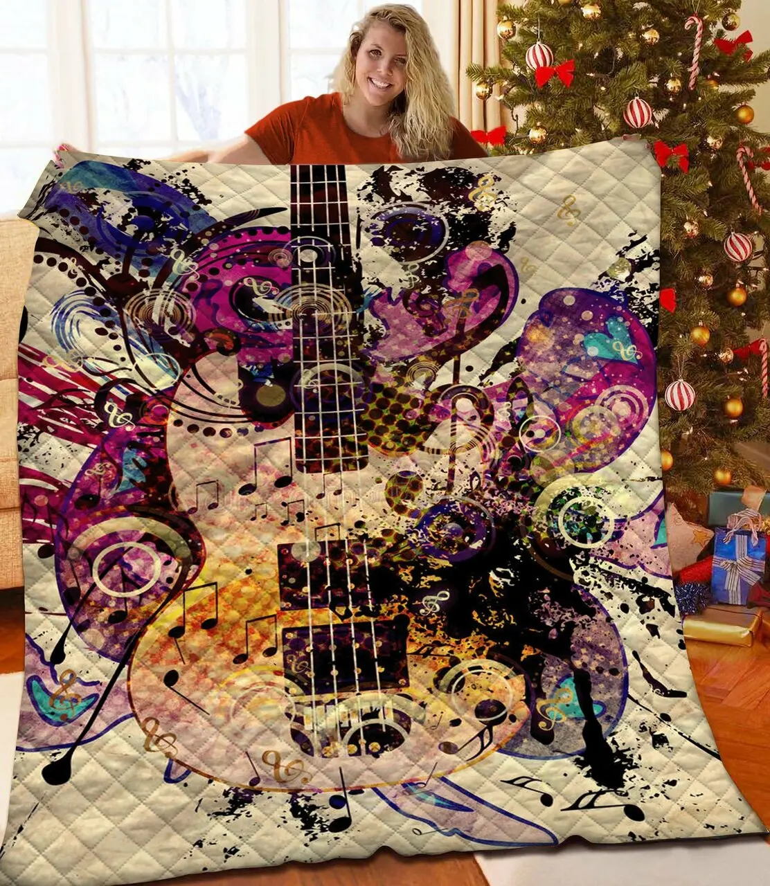 Guitar Quilt Ukb and Home Decor