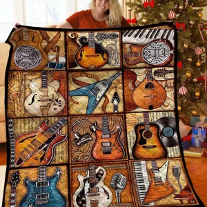 Guitar Quilt Umj and Home Decor