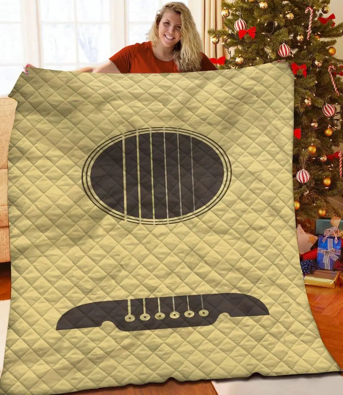 Guitar Quilt Und and Home Decor