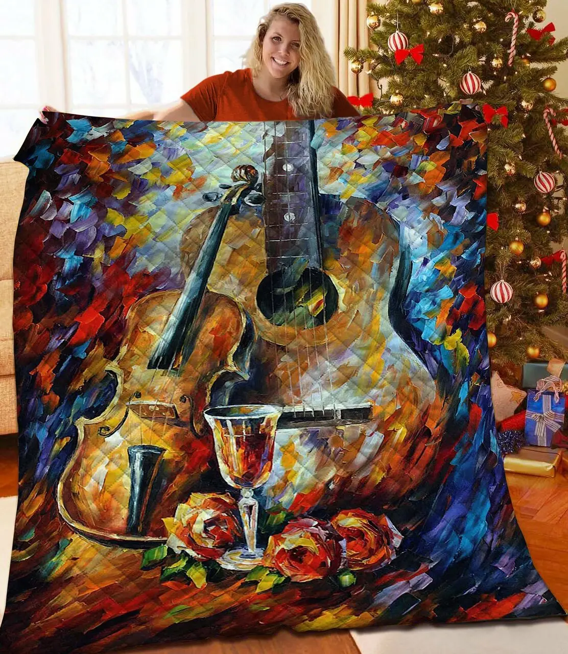 Guitar Quilt Wky and Home Decor
