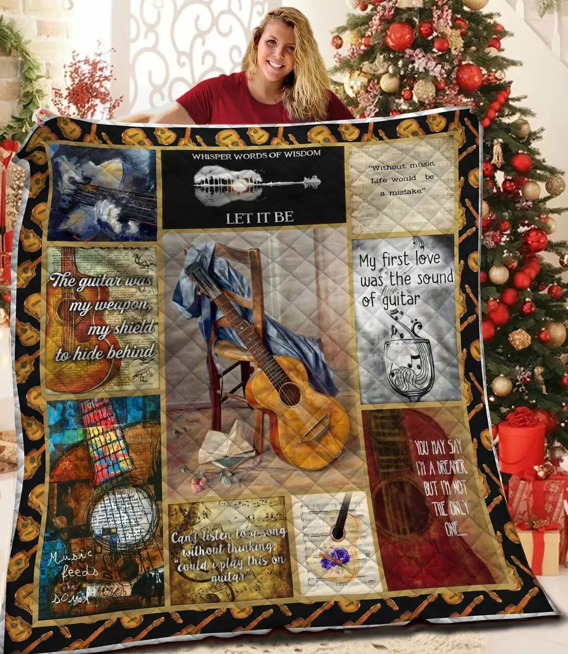 Guitar Quilt Wpe and Home Decor