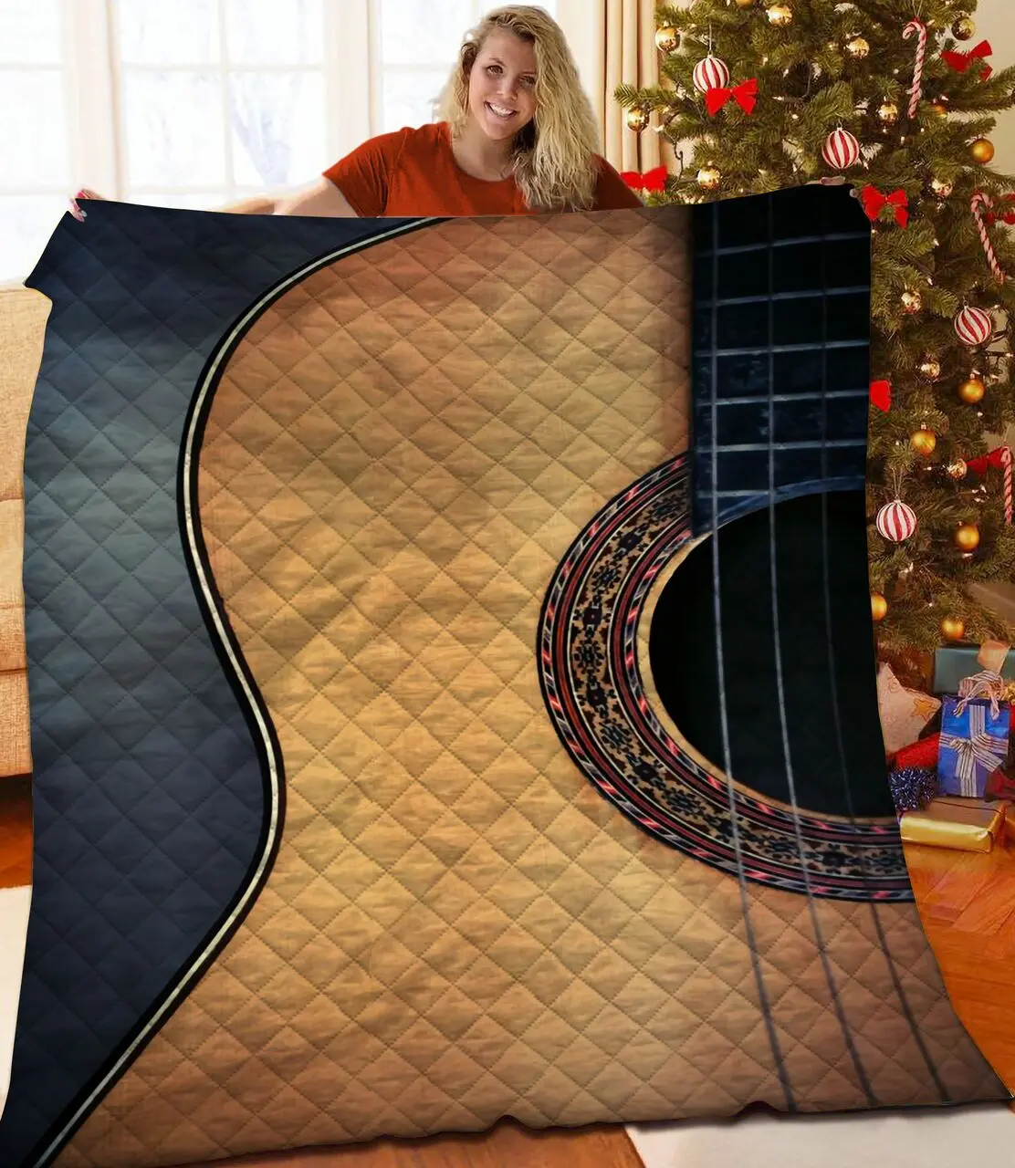 Guitar Quilt Wwm and Home Decor