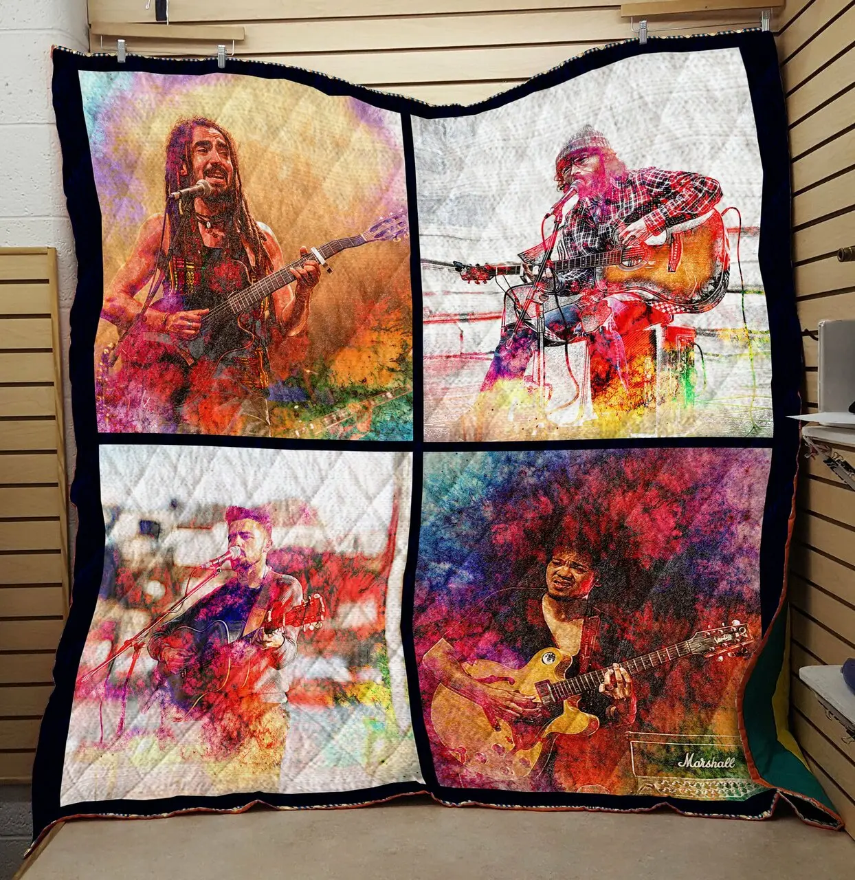 Guitar Style Vintage Quilt and Home Decor