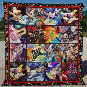 Guitar Tu080707A Tbg Quilt Blanket and Home Decor