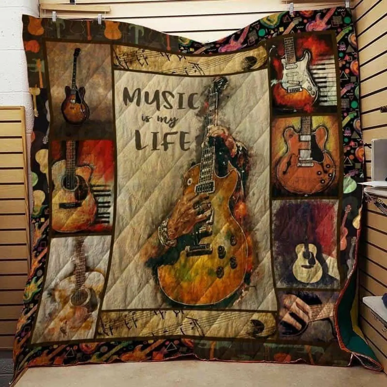 Guitarist Cla1610629Q Quilt Blanket and Home Decor