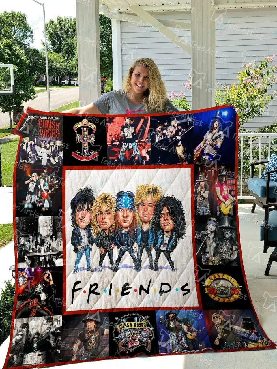 Guns N Roses Quilt Blanket 01653 and Home Decor