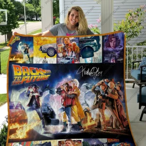 H Back To The Future Quilt Blanket and Home Decor