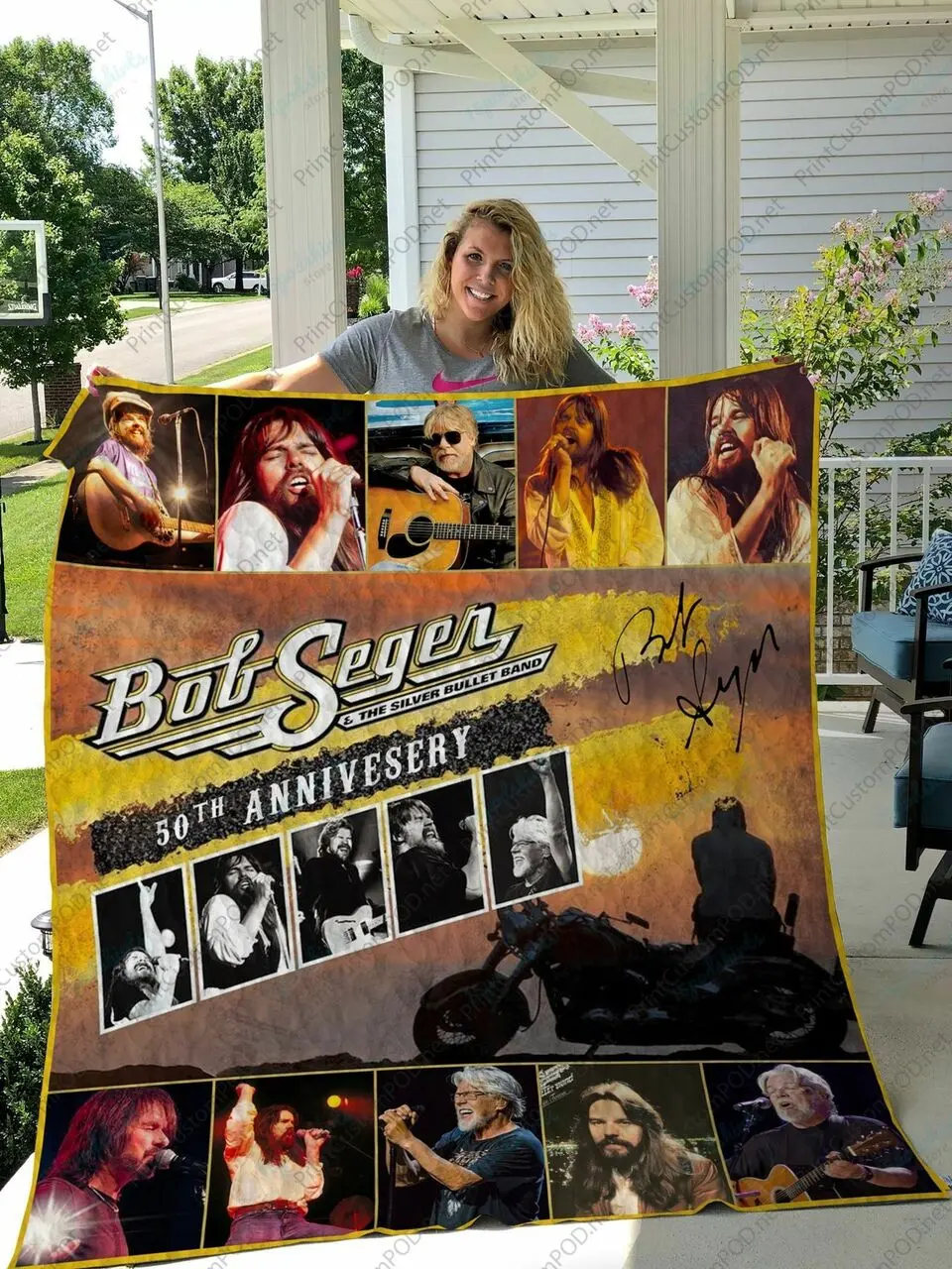 H Bob Seger Quilt Blanket Ver 3 and Home Decor