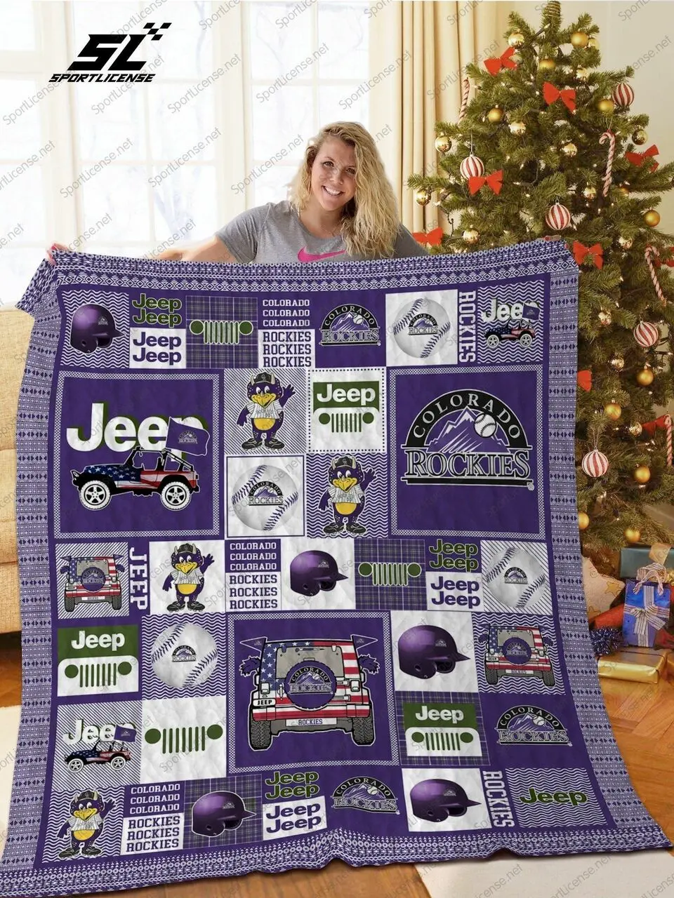 H Coro Jeep Quilt Blanket and Home Decor