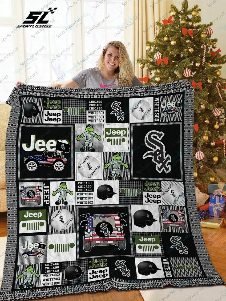 H Cws Jeep Quilt Blanket and Home Decor