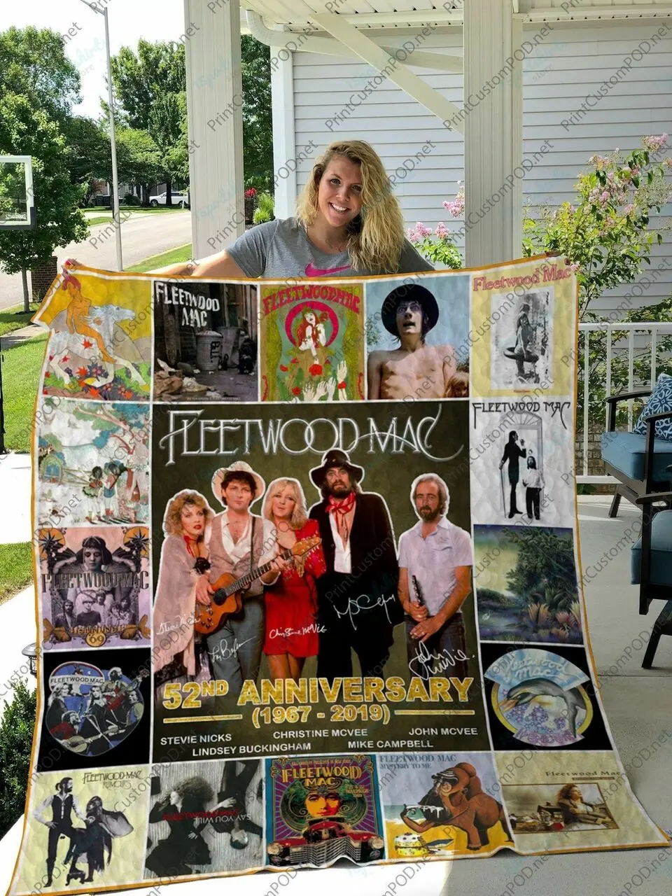H Fleetwood Mac Quilt Blanket and Home Decor