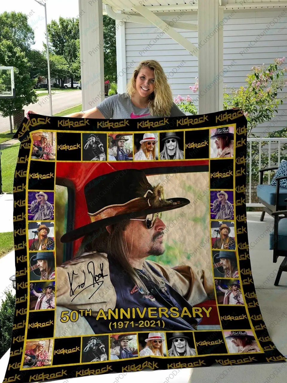 H Kid Rock Quilt Blanket Ver 4 and Home Decor