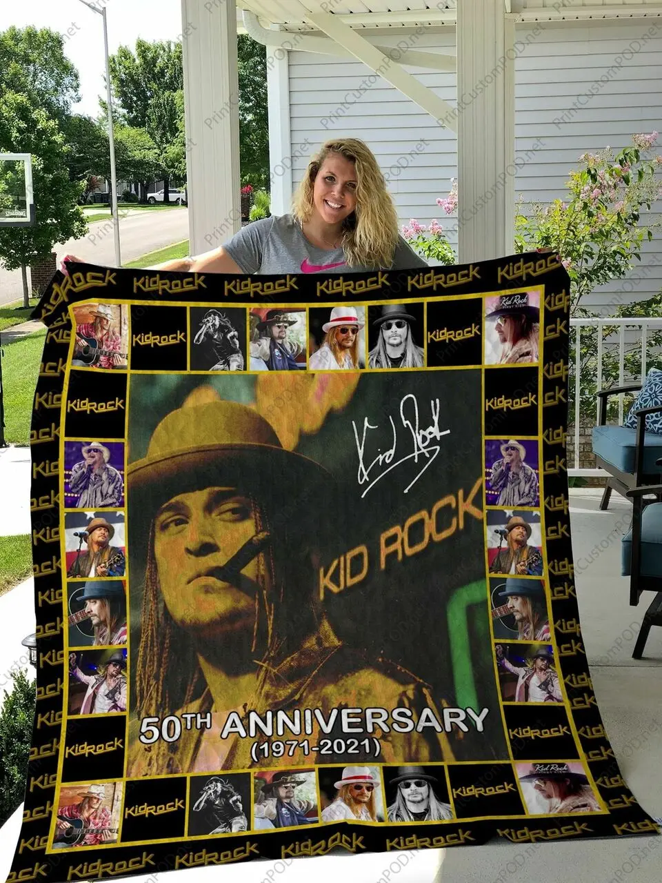 H Kid Rock Quilt Blanket Ver 6 and Home Decor