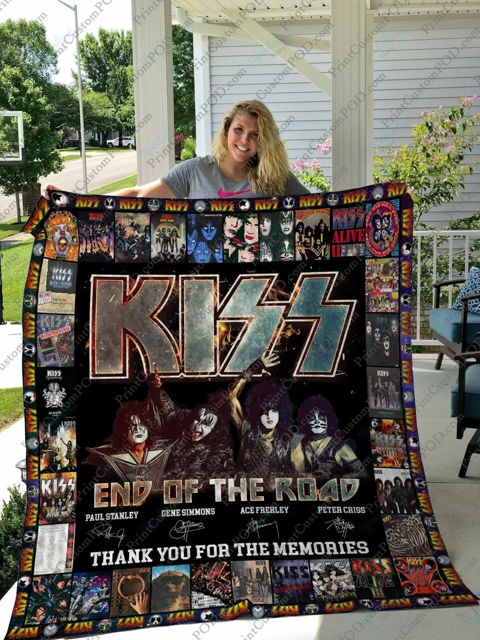 H Kiss Band Quilt Blanket Ver 2 and Home Decor
