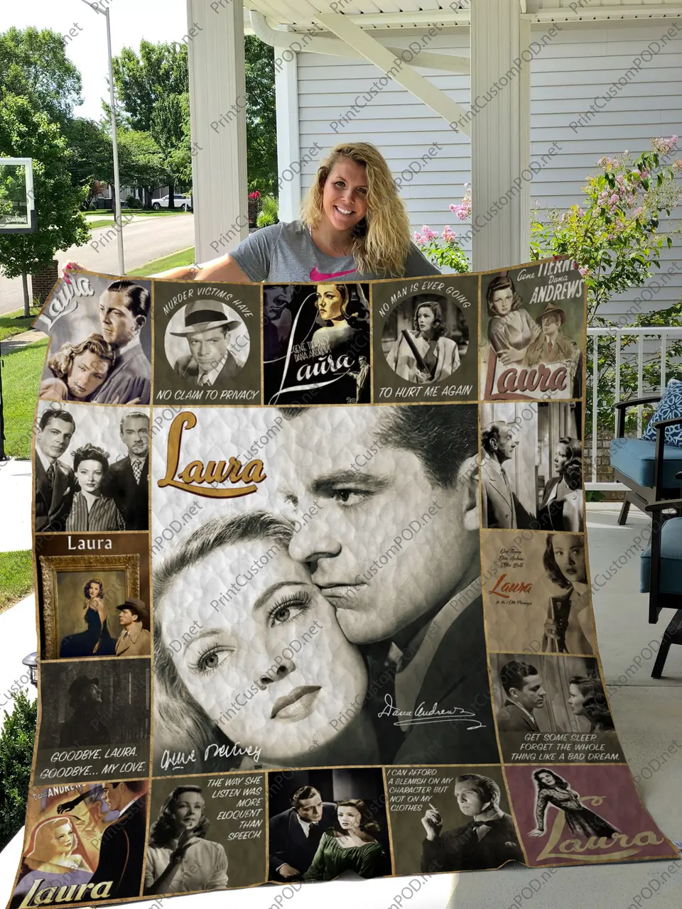 H Laura Quilt Blanket and Home Decor