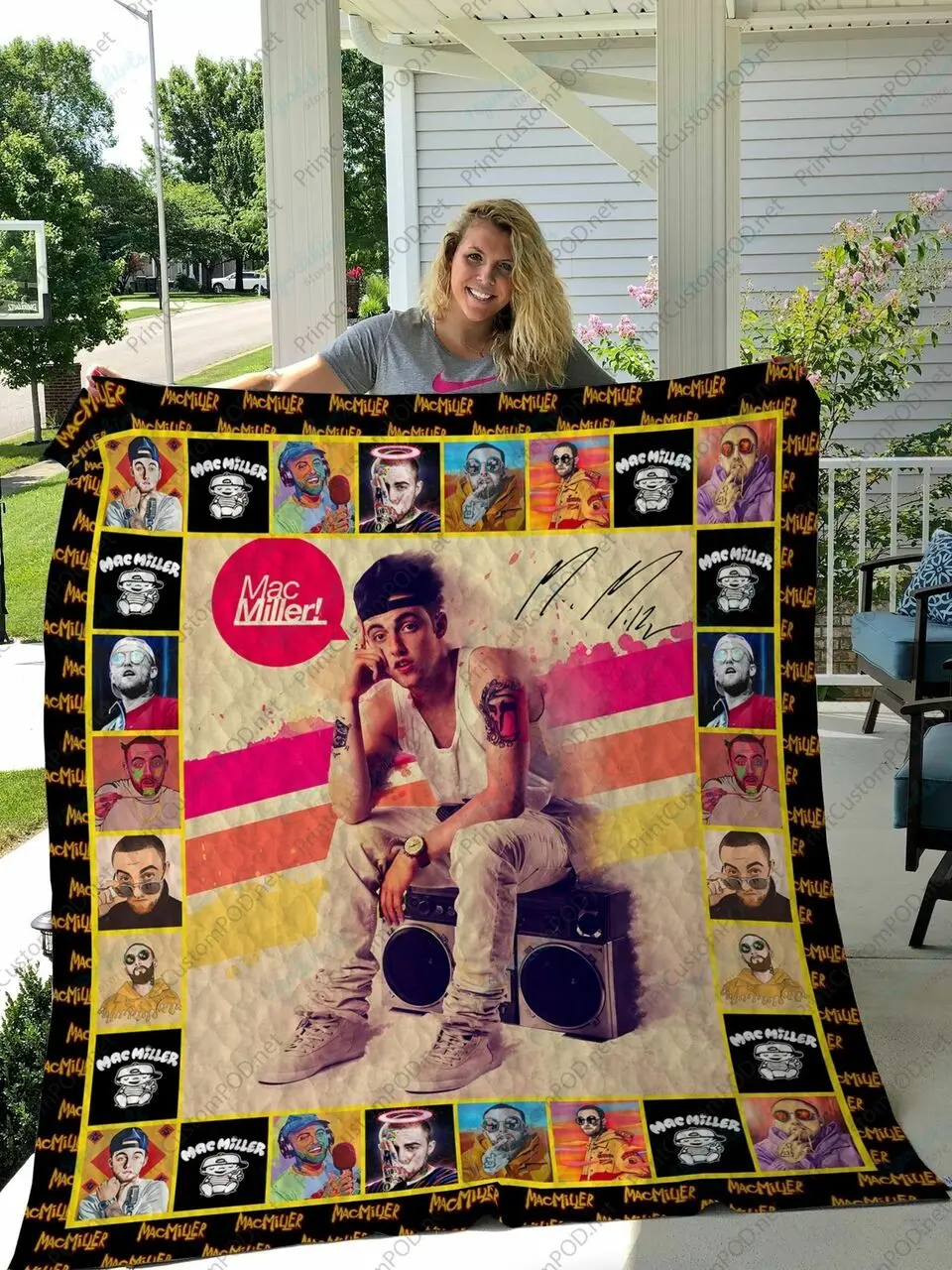 H Mac Miller Quilt Blanket Ver 4 and Home Decor