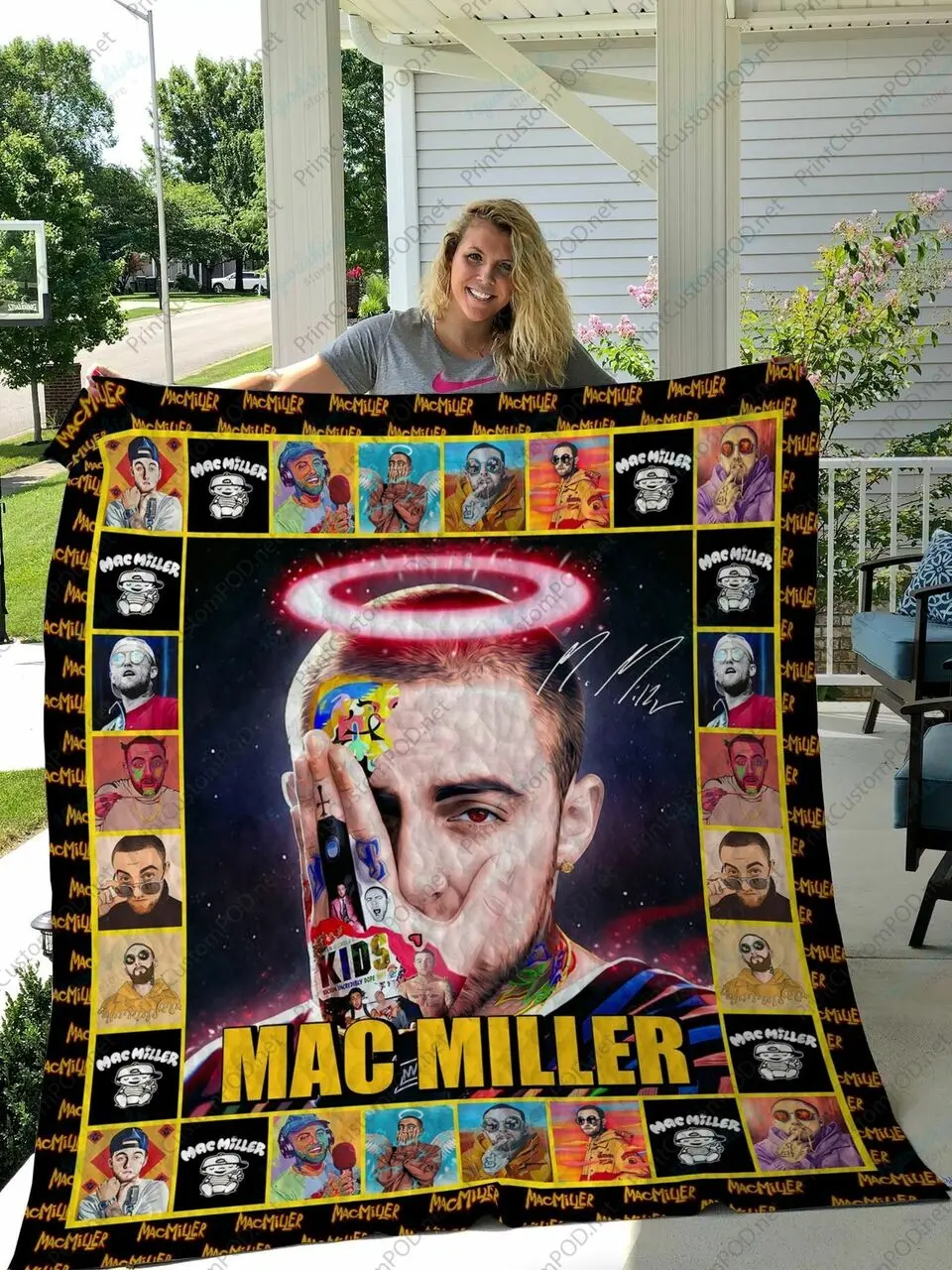 H Mac Miller Quilt Blanket Ver 6 and Home Decor