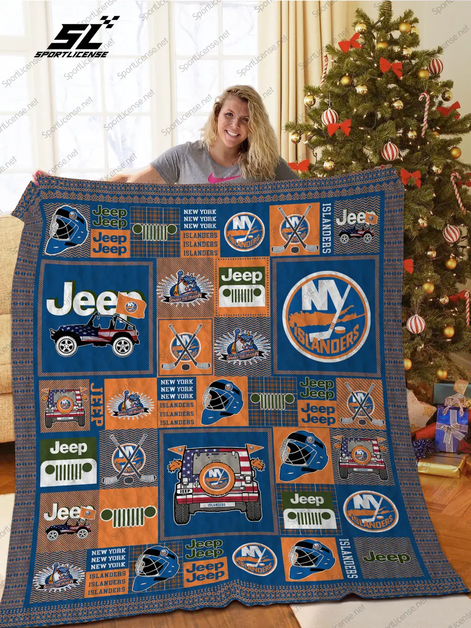 H – Neyois Jeep Quilt Blanket and Home Decor