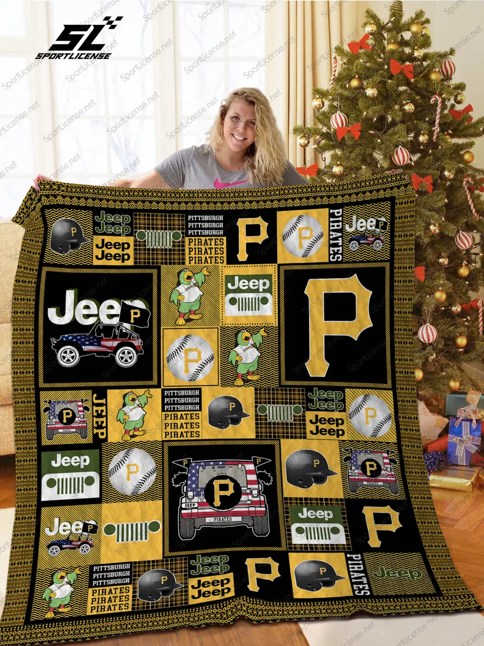 H – Pipi Jeep Quilt Blanket and Home Decor