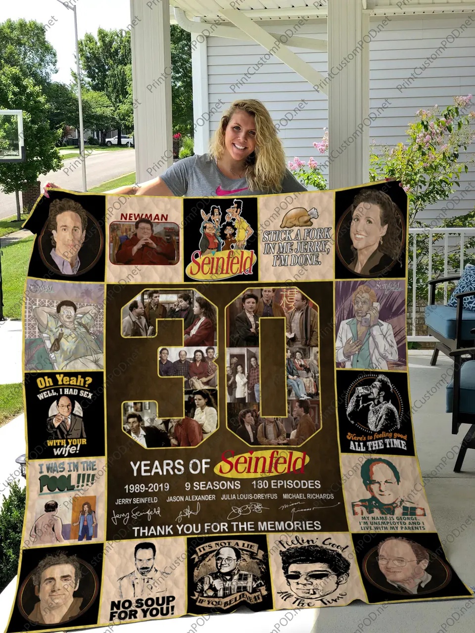 H Seinfeld Quilt Blanket For Fan Ver 17 and Home Decor