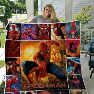 H Spider Man Quilt Blanket Ver 2 and Home Decor
