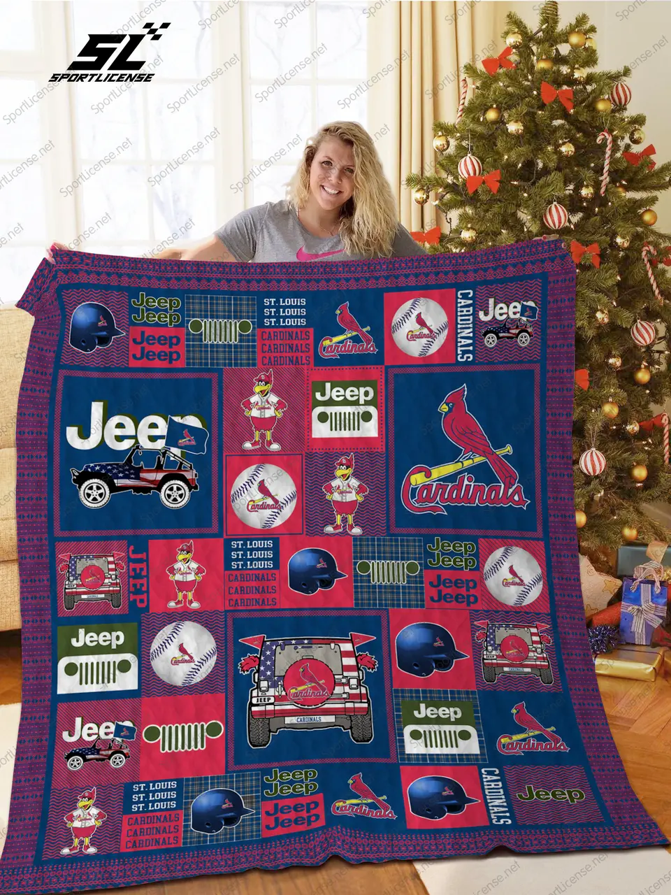 H – Stloca Jeep Quilt Blanket and Home Decor