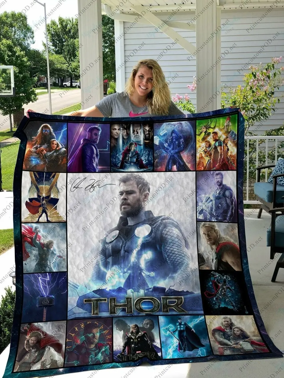 H Thor Quilt Blanket and Home Decor