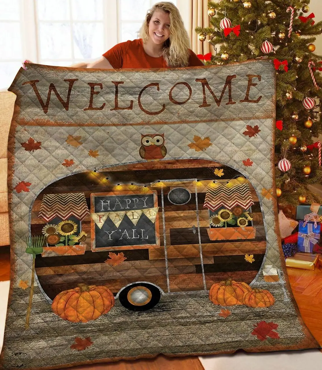 Halloween Camper Quilt Twz and Home Decor