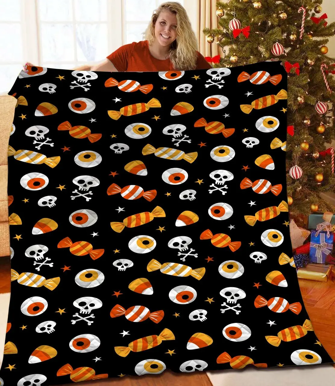 Halloween Quilt Yjx and Home Decor