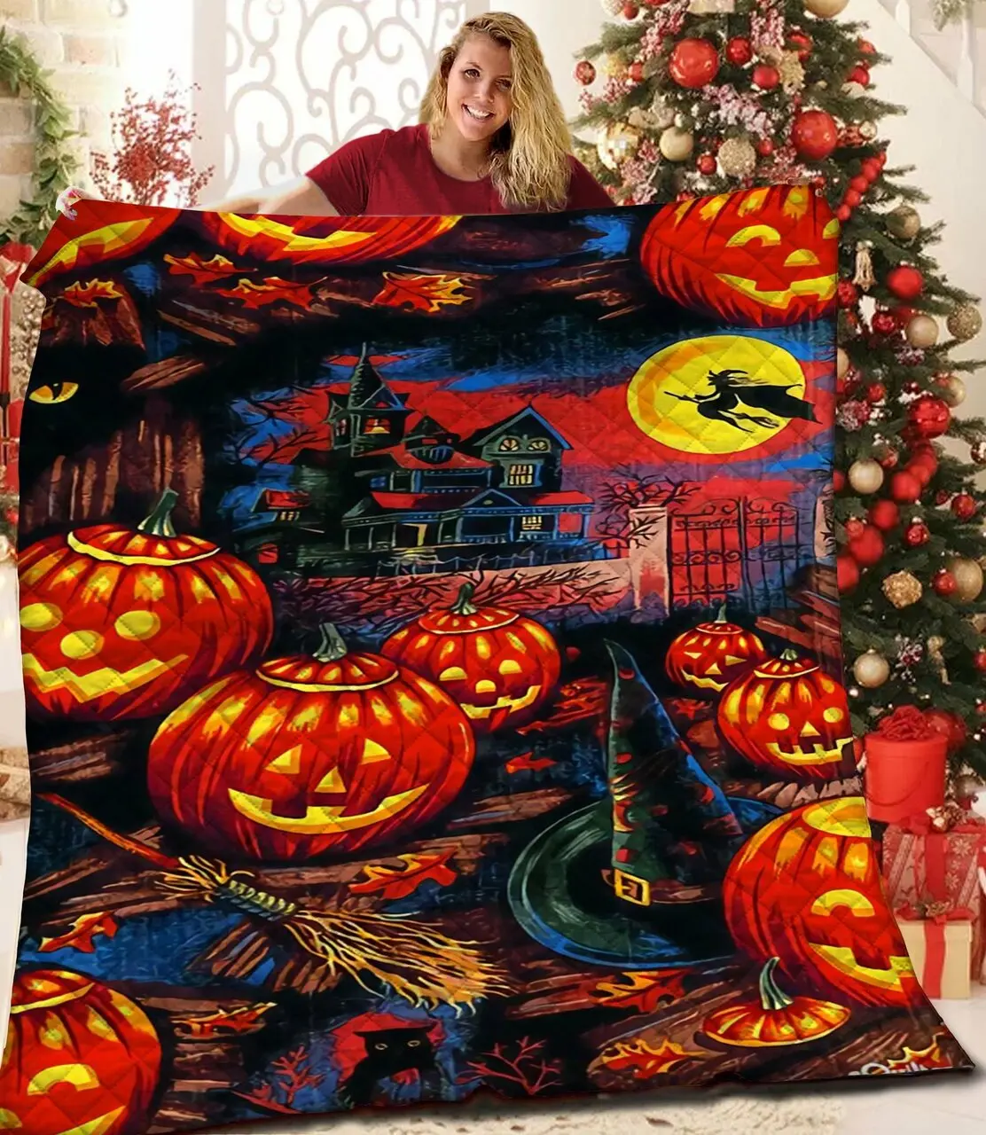 Halloween Quilt Yrf and Home Decor