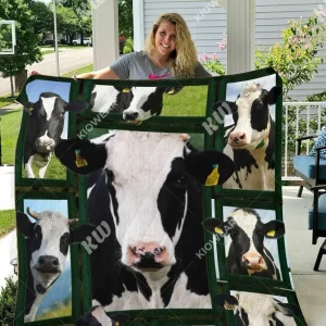 Happy Dairy Cow For Farmer 3D Customized Quilt and Home Decor