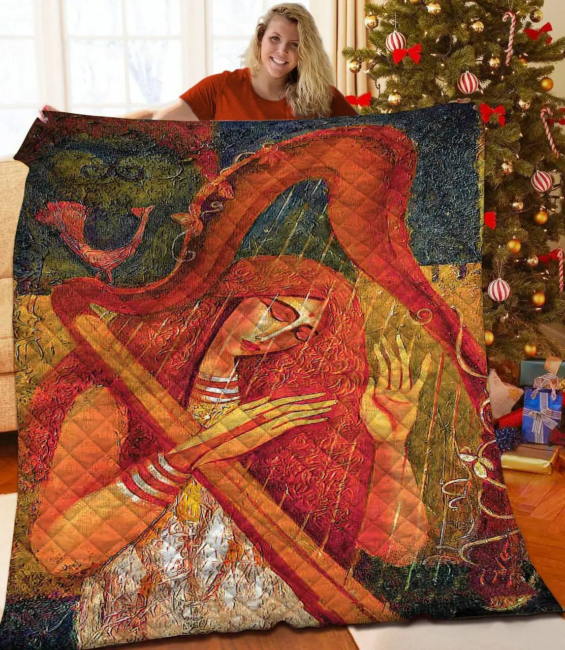 Harp Quilt Sun and Home Decor