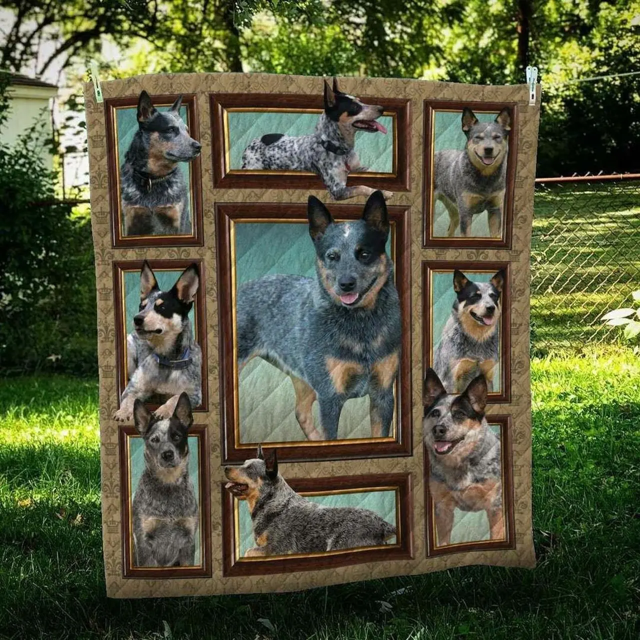 Heeler Frame Cl09100115Mdq Quilt Blanket and Home Decor