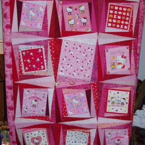 Hello Kitty Pattern Quilt Blanket Tr12 Quilt and Home Decor