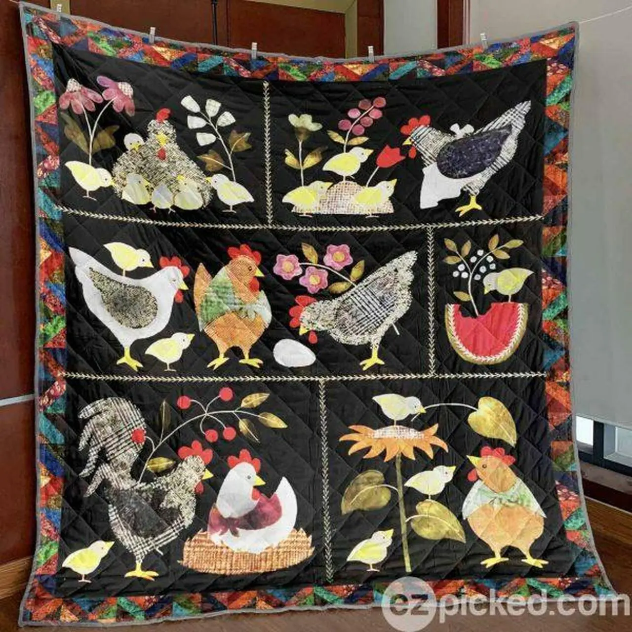 Here A Chick There A Chick Quilt Blanket Ylh5 Quilt and Home Decor