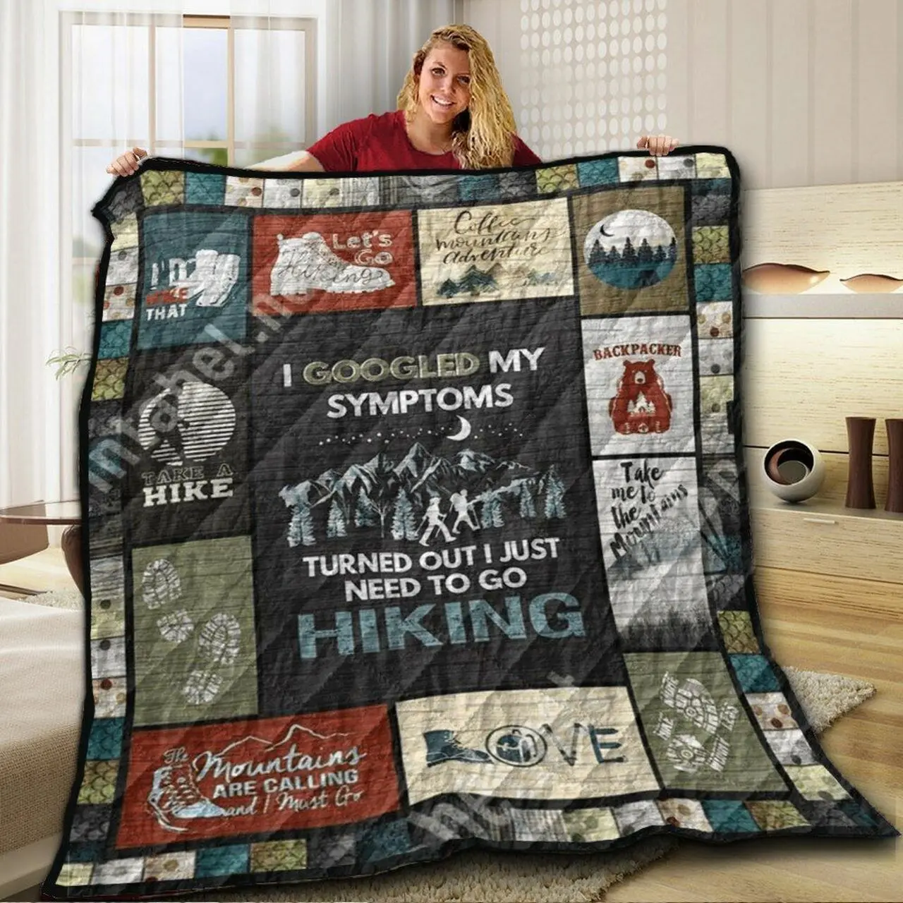 Hiking My Sympton TB160996 3D Customized Quilt and Home Decor