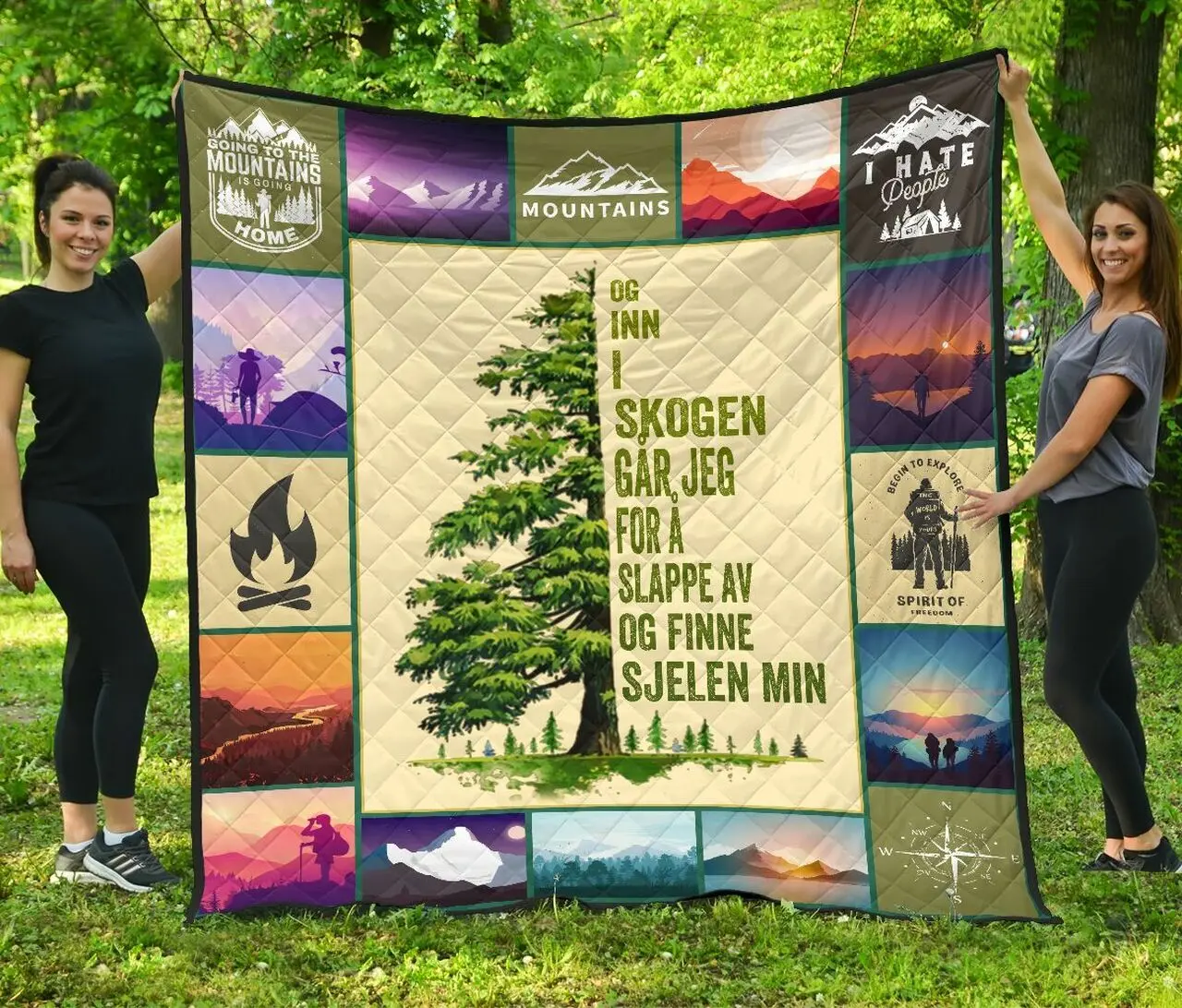 Hiking Norwegian Quilt Blanket Dhc170120676Td and Home Decor