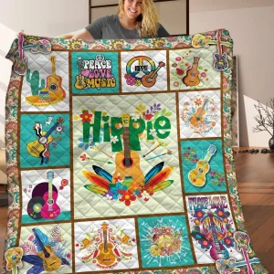 Hippie 3D Customized Quilt DDT30049643 and Home Decor